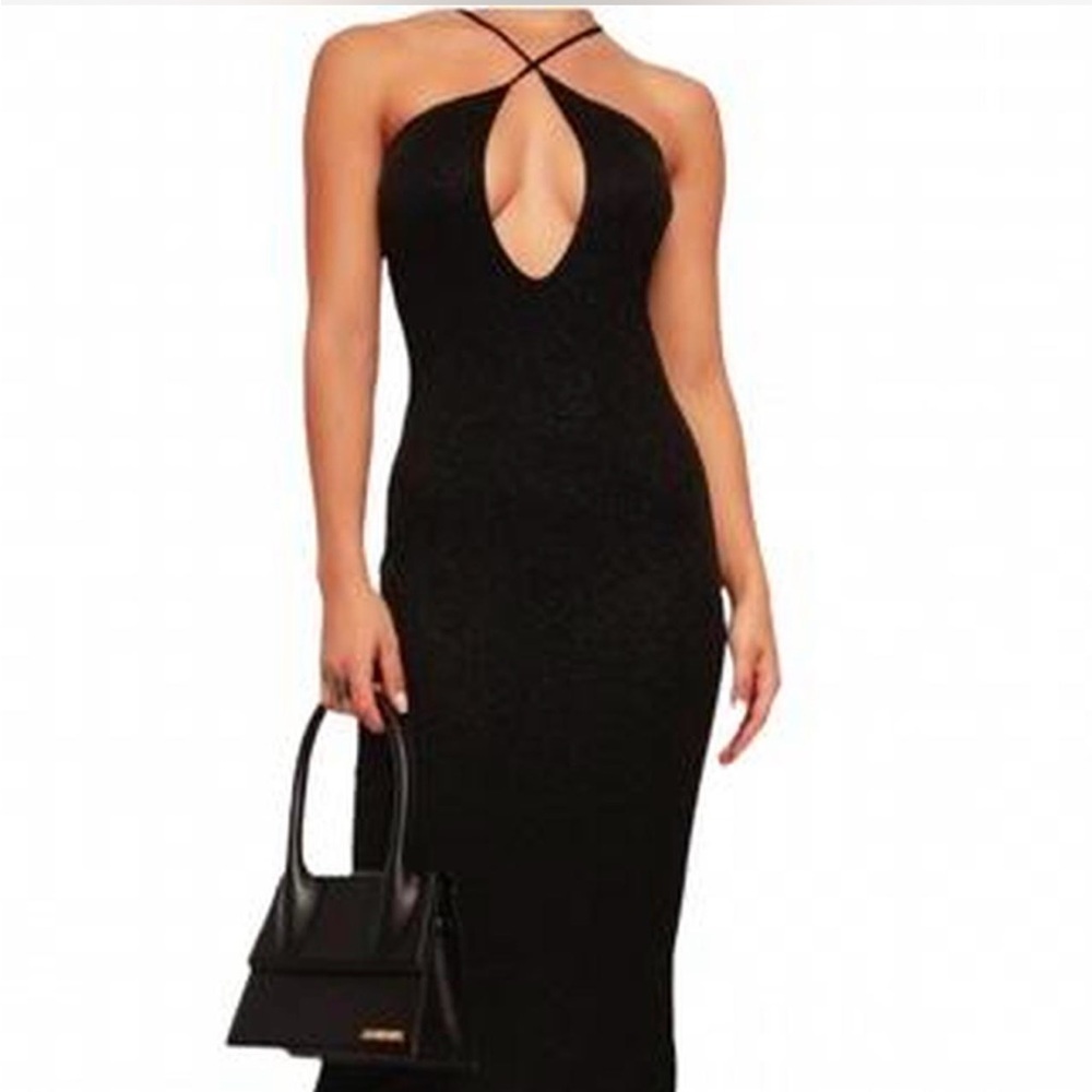 Tigermist Black Halter Dress